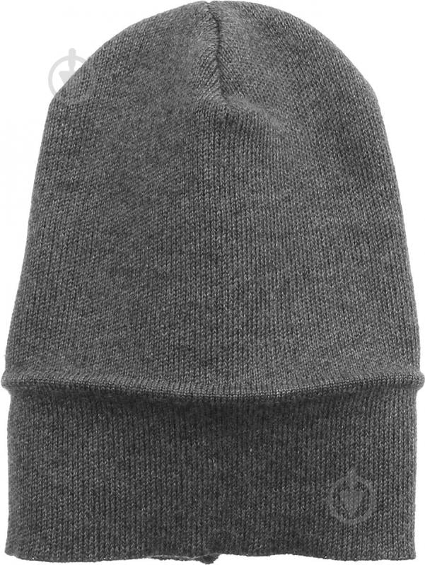 Шапка напіввовняна серый - фото 2