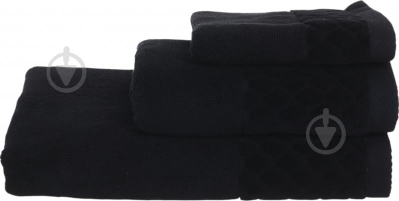 Полотенце махровое VELOUR CELLS 70x140 см черный La Nuit - фото 1 Полотенце махровое VELOUR CELLS 70x140 см черный La Nuit - фото 1