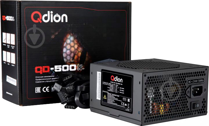 Блок живлення Qdion QD-500DS 80+ 500 Вт - фото 1