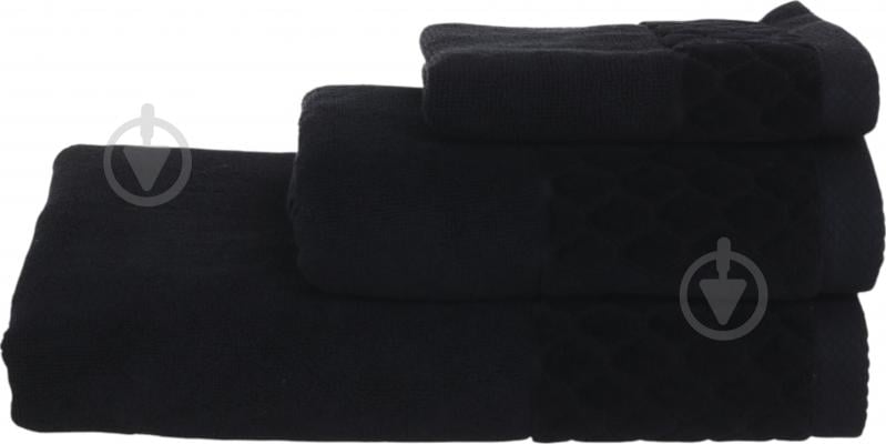Рушник махровий VELOUR CELLS 33x50 см чорний La Nuit - фото 1 Рушник махровий VELOUR CELLS 33x50 см чорний La Nuit - фото 1