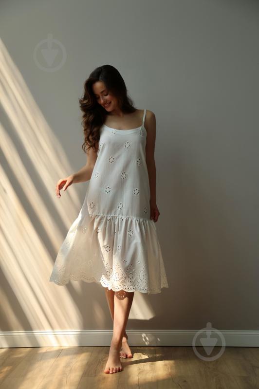 Сарафан MISO цветочек р. S молочный - фото 1