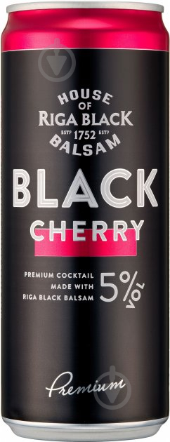 Слабоалкогольний напій Riga Black Balsam Cherry Cocktail 5% 0,33 л - фото 1