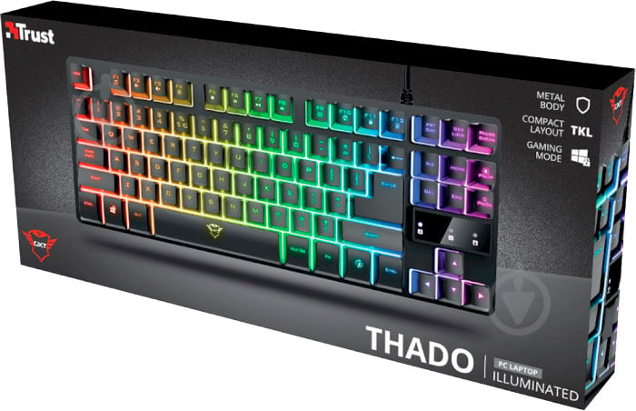 Клавиатура Trust Gaming GXT 833 Thado TKL (23724) black - фото 5