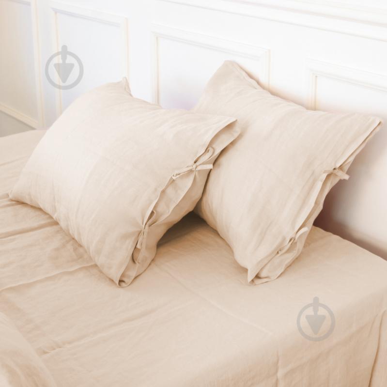 Комплект постільної білизни Natural Linen Amalia 2х143х210 см пісочний/бежевий MirSon - фото 5