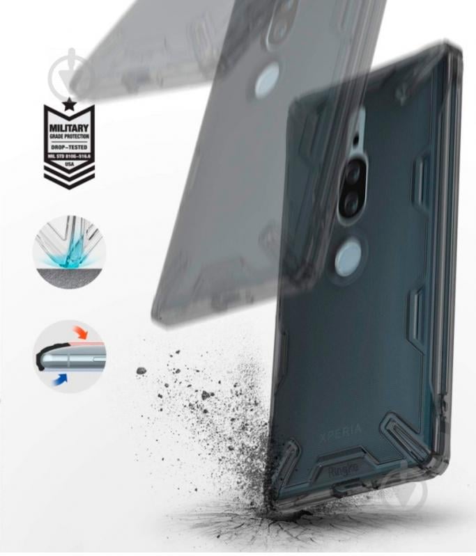 Чохол-накладка Ringke Air X для Sony Xperia XZ2 Premium (Smoke Black) (RCS4544) - фото 4