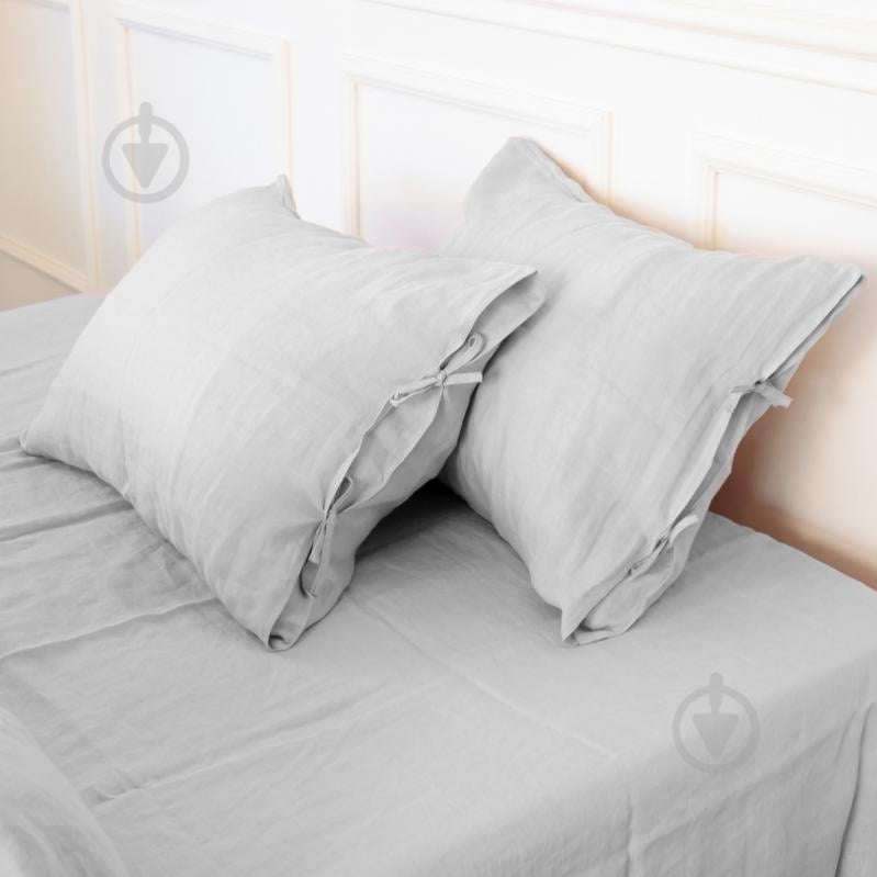 Комплект постільної білизни Natural Linen Beatrice 160х220 см сірий MirSon - фото 5