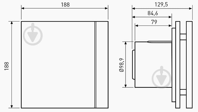 Вытяжной вентилятор Soler&Palau для ванной SILENT-100 CZ MATT WHITE DESIGN-4C - фото 8