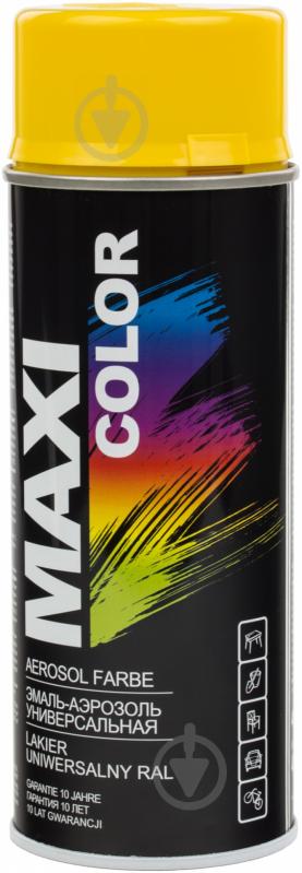 Емаль аерозольна Maxi Color RAL 1021 жовтий глянець 400 мл - фото 1