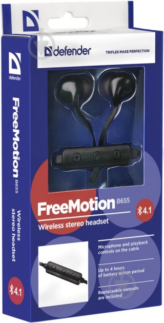 Наушники Defender FreeMotion B655 black (63655) - фото 6 Наушники Defender FreeMotion B655 black (63655) - фото 6