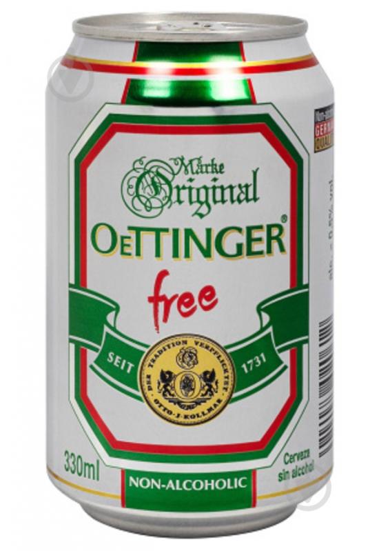 Пиво безалкогольное Oettinger Free Beer 0.5% ж/б 0,33 л - фото 1