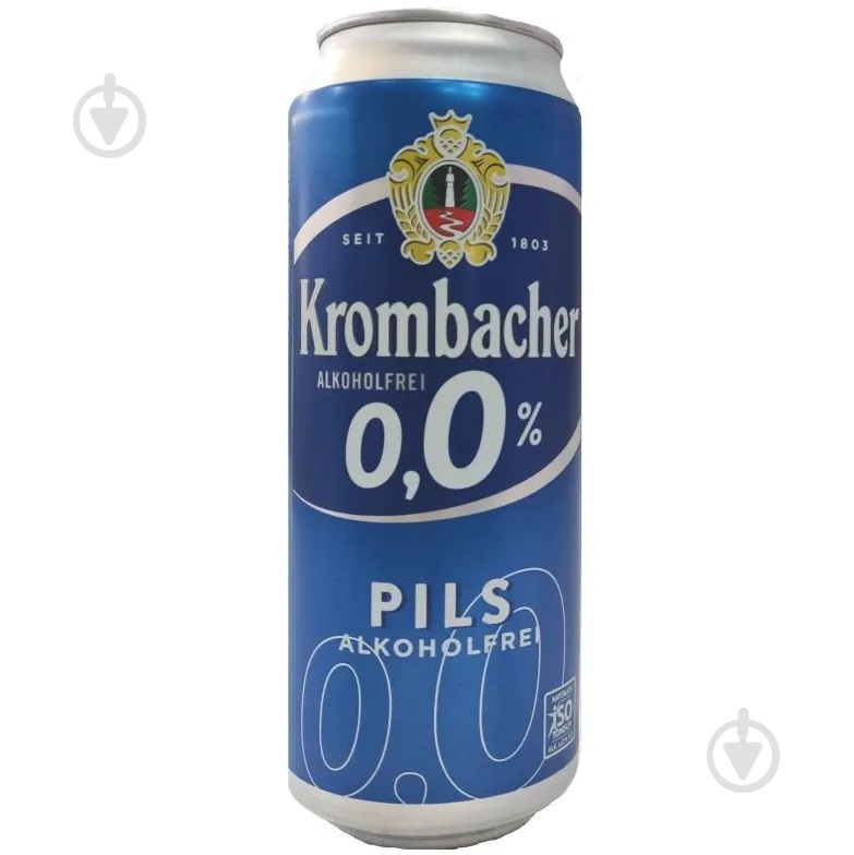 Пиво Krombacher Pils світле фільтроване безалкогольне 0% 0,5 л - фото 1