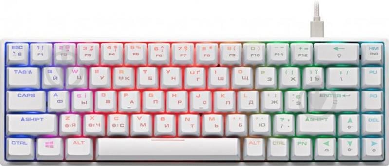 Клавиатура 2E Gaming Gateron Blue Switch (2E-KG380UWT-BL) white - фото 1