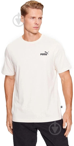 Футболка Puma ESS Small Logo Tee 58666988 р.XL бежевий - фото 1