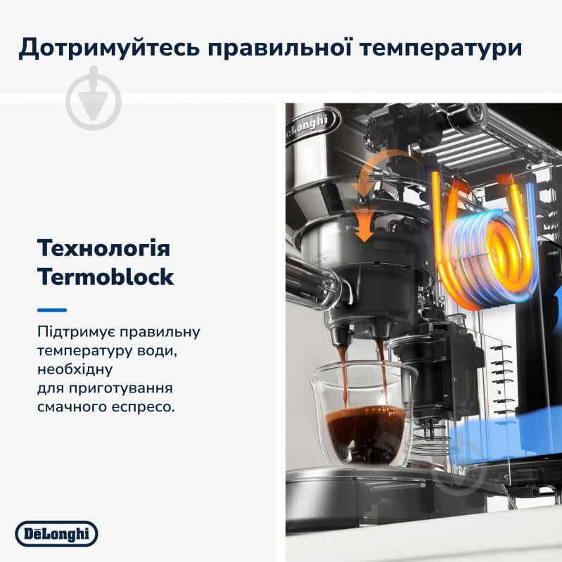 Кавоварка ріжкова Delonghi Dedica EC685.BK - фото 3