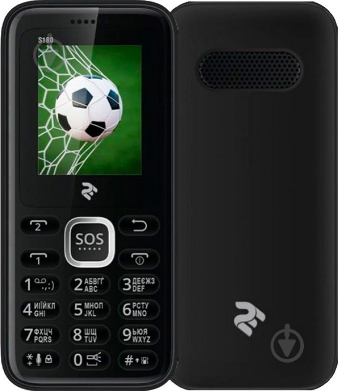 Мобильный телефон 2E S180 Dual SIM black - фото 1