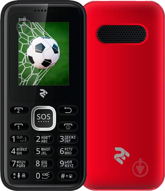 Мобильный телефон 2E S180 Dual SIM red - фото 1