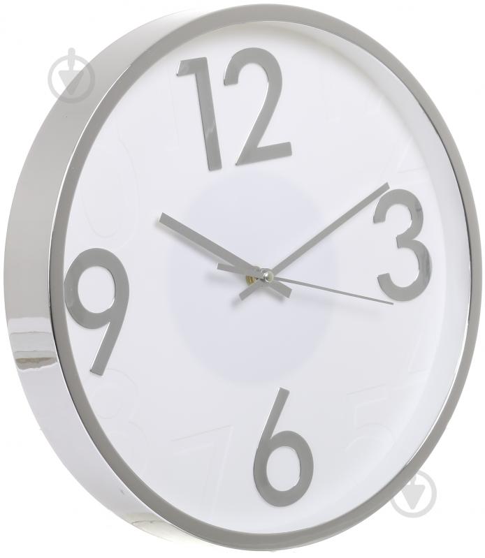 Годинник настінний Basic 35,5 см срібний - фото 2