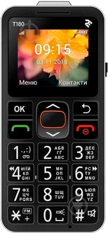 Мобильный телефон 2E T180 Single SIM black - фото 2