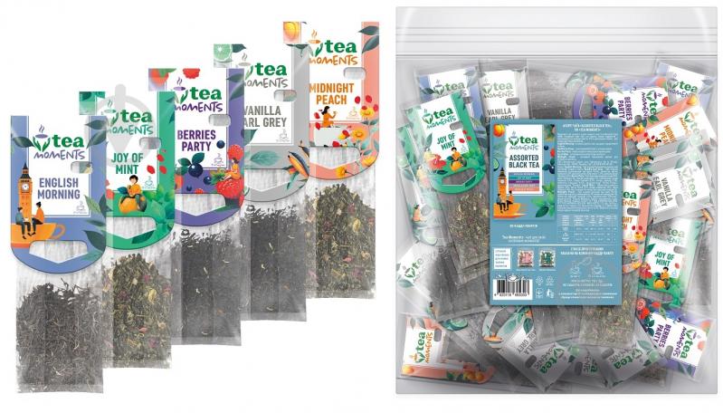 Чай ассорти Tea Moments Assorted Black tea 50 шт. 112 г - фото 1 Чай ассорти Tea Moments Assorted Black tea 50 шт. 112 г - фото 1