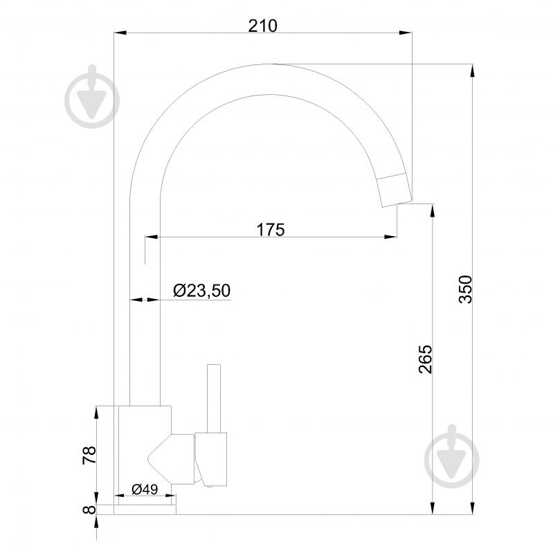 Змішувач для кухні Invena Resta чорний - фото 2 Змішувач для кухні Invena Resta чорний - фото 2