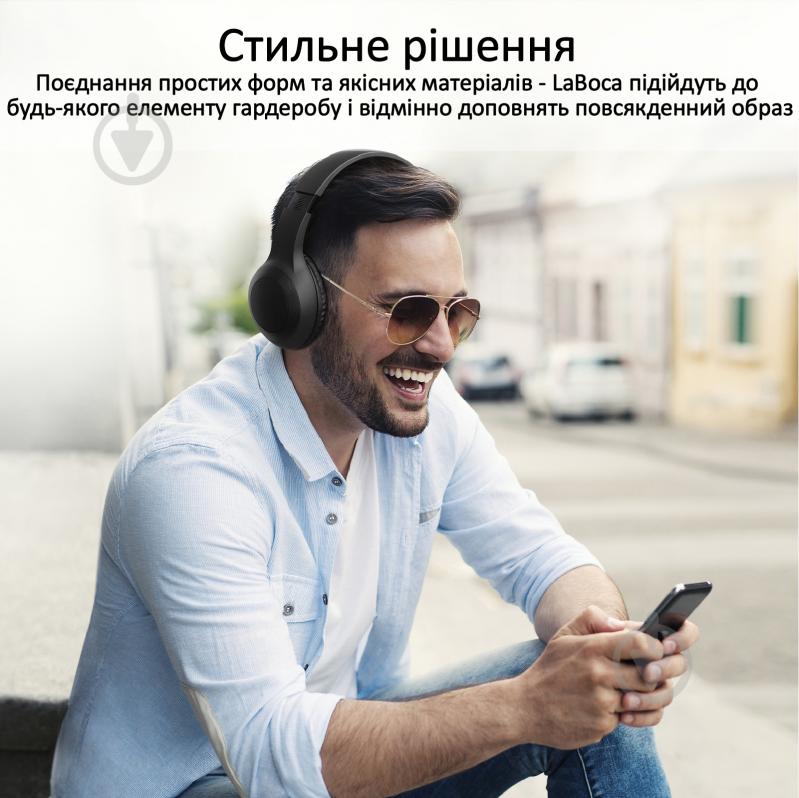 Наушники Promate LaBoca Bluetooth 5.0 black (laboca.black) - фото 6