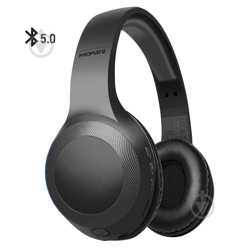 Наушники Promate LaBoca Bluetooth 5.0 black (laboca.black) - фото 1