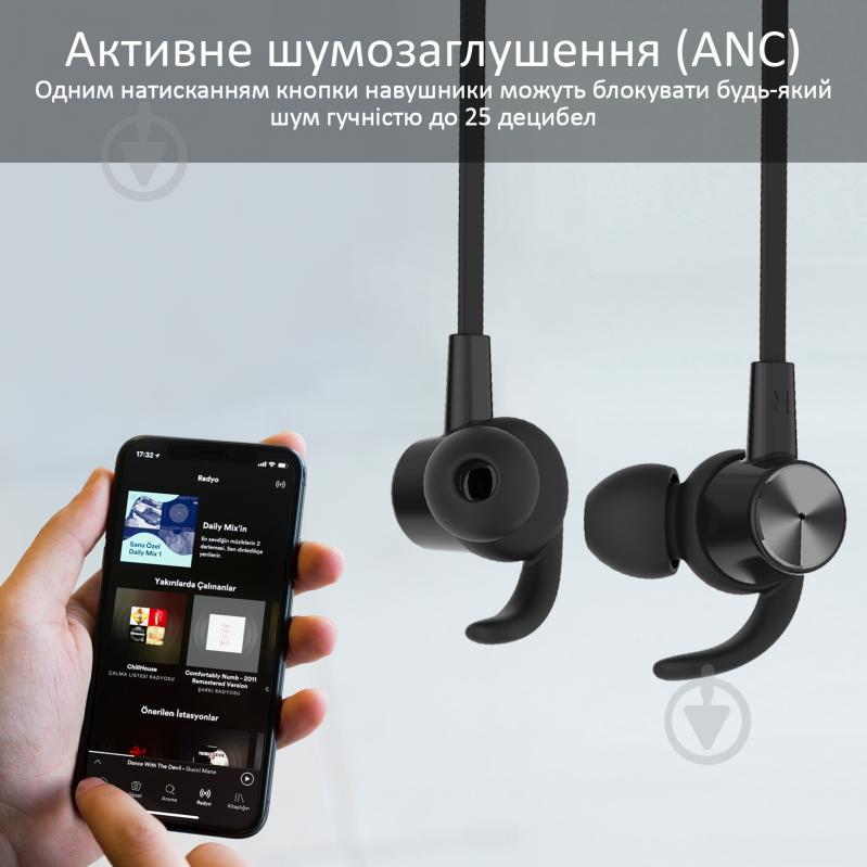 Наушники Promate Hush ANC IPX4 (hush.black) - фото 3