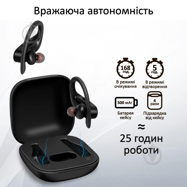 Наушники Promate Motive Bluetooth 5 black (motive.black) - фото 4