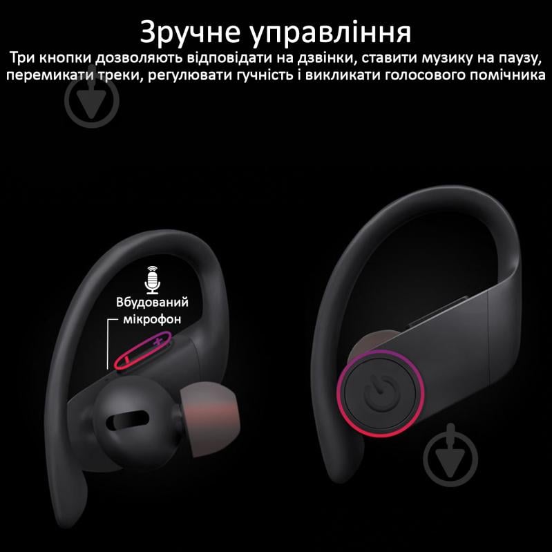 Наушники Promate Motive Bluetooth 5 black (motive.black) - фото 6