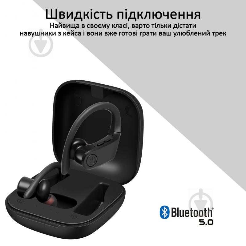 Наушники Promate Motive Bluetooth 5 black (motive.black) - фото 2