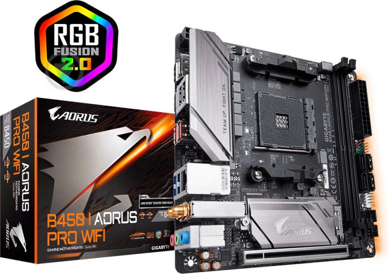 Материнская плата Gigabyte B450 I AORUS PRO WIFI (Socket AM4, AMD B450, mini ITX) - фото 3