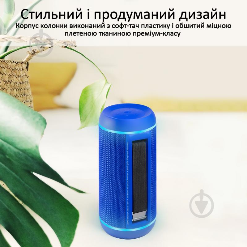 Портативна колонка Promate Silox-Pro 2.0 blue (silox-pro.blue) - фото 7