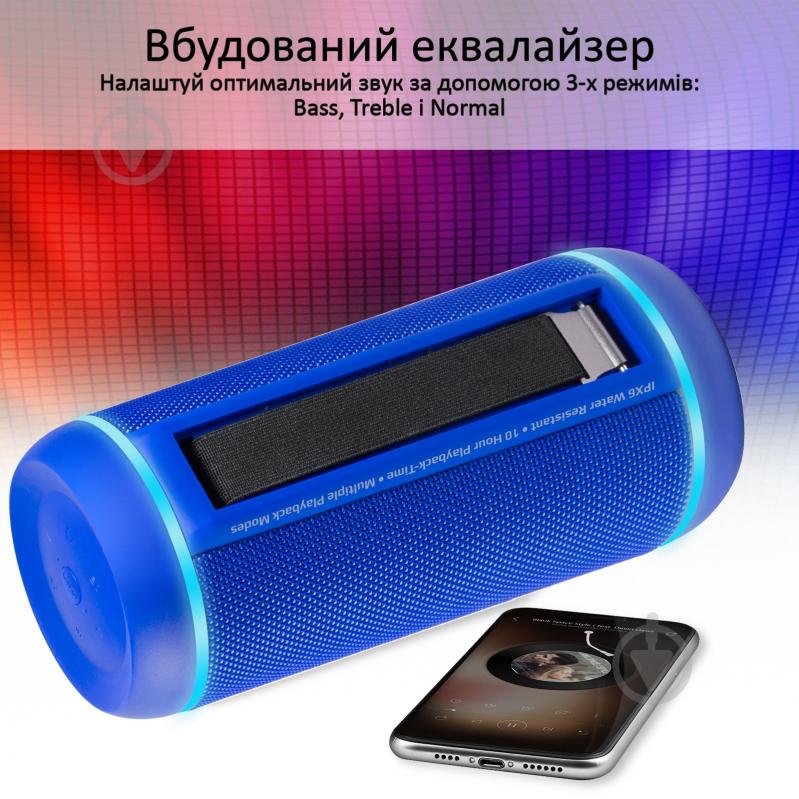 Портативна колонка Promate Silox-Pro 2.0 blue (silox-pro.blue) - фото 3