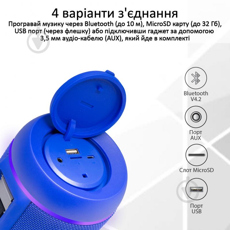 Портативна колонка Promate Silox-Pro 2.0 blue (silox-pro.blue) - фото 6