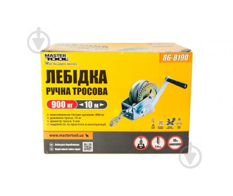 Ручна лебідка MasterTool 907 кг 10 м 86-8190 - фото 4