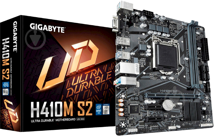 Материнская плата Gigabyte H410M-S2 (Socket 1200, Intel H410, mirco ATX) - фото 3