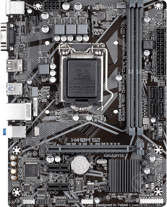 Материнская плата Gigabyte H410M-S2 (Socket 1200, Intel H410, mirco ATX) - фото 1