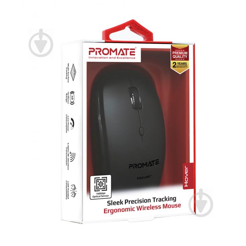 Мишка Promate Hover Wireless Black - фото 7