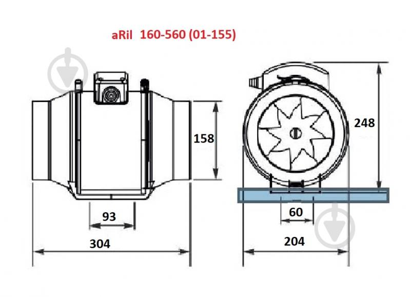 Вентилятор канальний AirRoxy aRil 160 01-155 - фото 8