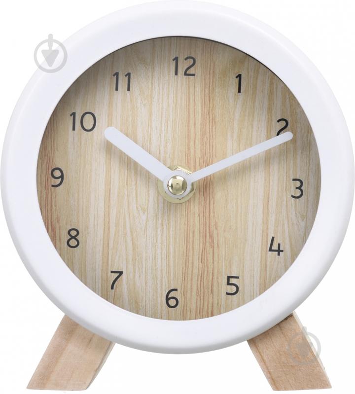 Годинник настільний Wood 15,2 см білий - фото 1