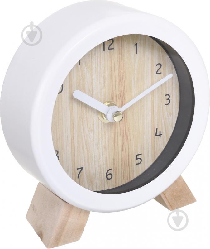Годинник настільний Wood 15,2 см білий - фото 2