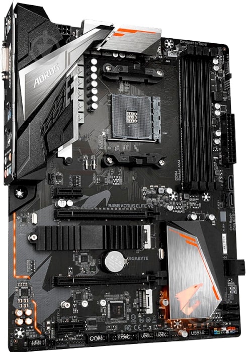 Материнська плата Gigabyte B450 AORUS ELITE V2 (Socket AM4, AMD B450, ATX) - фото 2