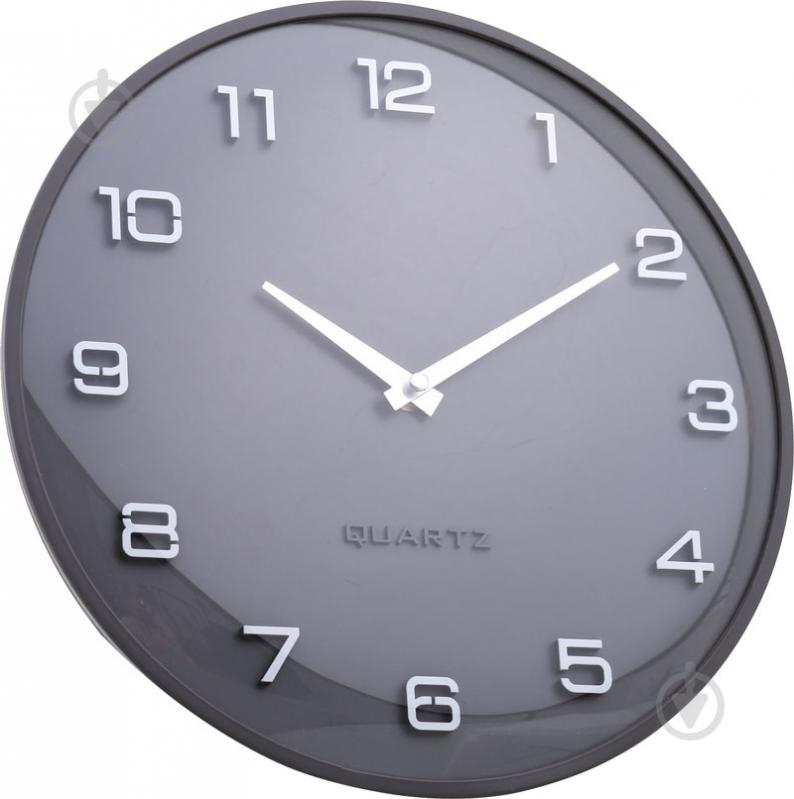 Часы настенные Moon 30,5 см графит - фото 1