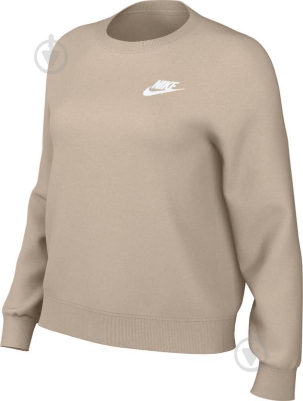 Свитшот Nike W NSW CLUB FLC CREW STD DQ5473-126 р.2XL-S бежевый - фото 4