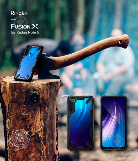 Чехол Ringke Fusion X Black для Xiaomi Redmi Note 8 - фото 8