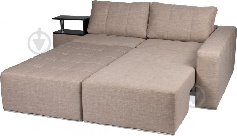 Диван угловой Малибу ткань Лара правый бежевый 2310x1580x680 мм - фото 4