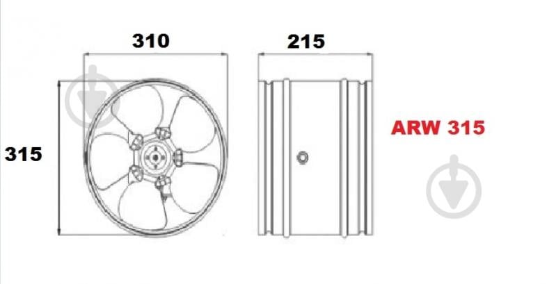 Вентилятор канальный AirRoxy aRw 315 сталь 01-104 - фото 6