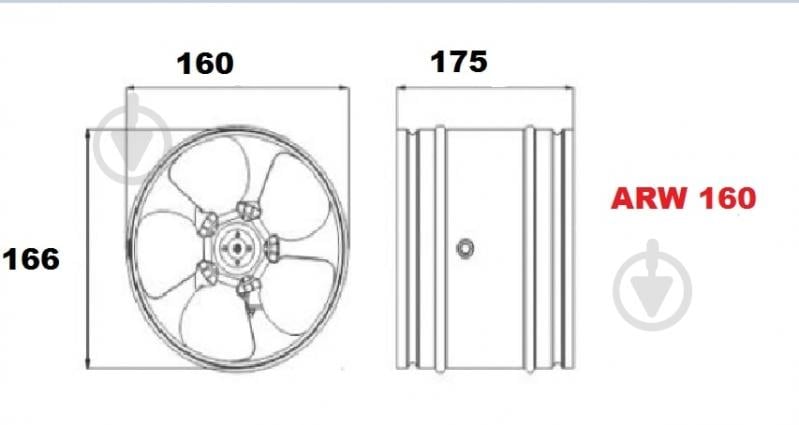 Вентилятор канальный AirRoxy aRw 160 сталь 01-101 - фото 6