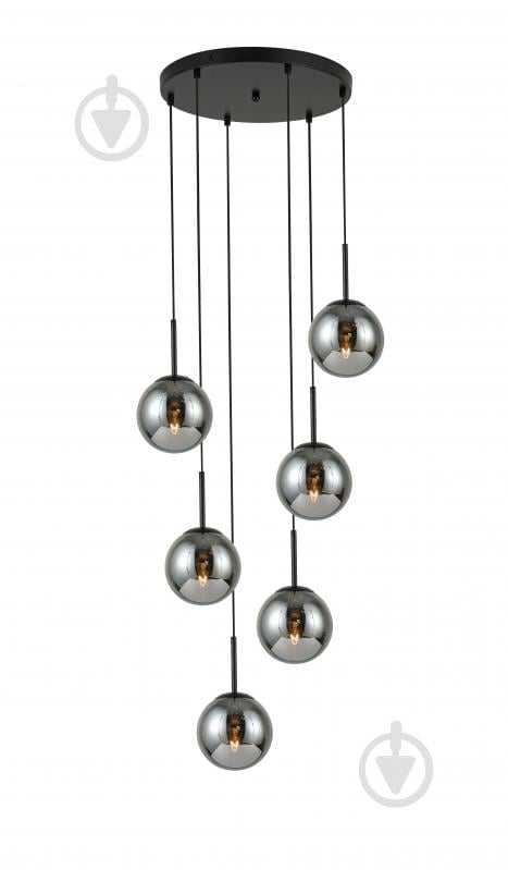 Підвіс Sensio Lil 6x40 Вт E14 чорний/бурштиновий LS-746585/6PA-E1440W - фото 1 Підвіс Sensio Lil 6x40 Вт E14 чорний/бурштиновий LS-746585/6PA-E1440W - фото 1