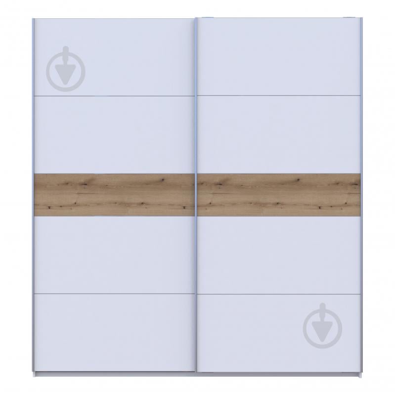 Шафа-купе G-Caiser Doros ДСП 2200x600x2400 мм альба білий/дуб евок прибережний двері ДСП - фото 3 Шафа-купе G-Caiser Doros ДСП 2200x600x2400 мм альба білий/дуб евок прибережний двері ДСП - фото 3